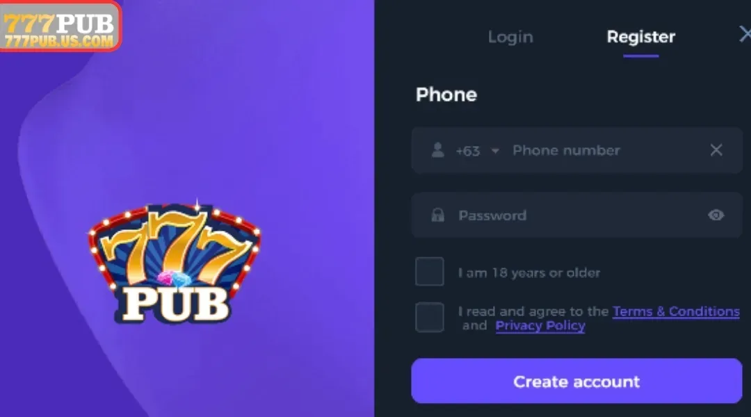 Easily join to receive 777PUB promotions